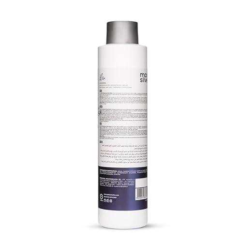 QoD PRO Max Silver Hair Reconstructor, Brazilian Keratin Treatment with Violet Pigments for All Hair Types, Natural, Long-Lasting Straightening Effect, Zero Frizz, Instant Shine, 33.8 oz (1 L)