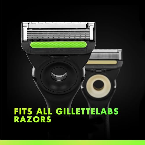 GilletteLabs Razor Blade Refills, 12ct Razor Cartridges, Razor Refills for Men Compatible with GilletteLabs Exfoliating Bar Razor and Heated Razor