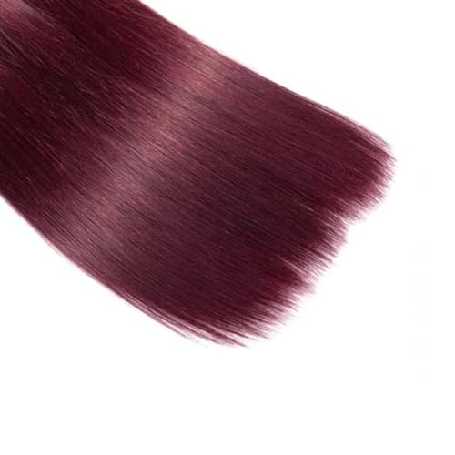 99J Human Hair Bundles 12 14 16 inch Wine Red Straight 3 Bundles Burgundy Bundle Human Hair Extensions for Women