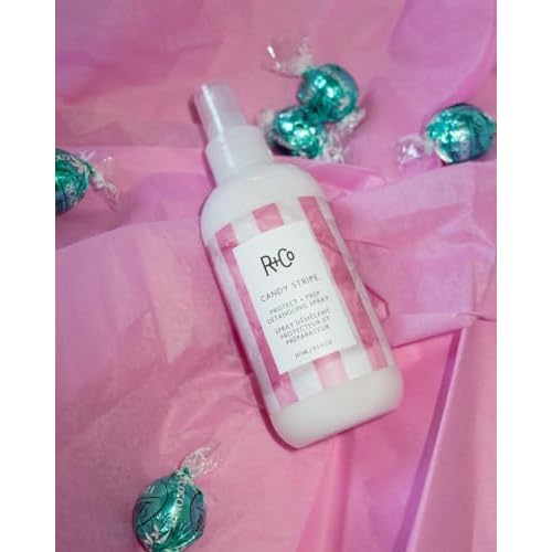 R+Co Candy Stripe Protect + Prep Detangling Spray
