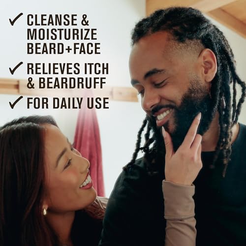 Every Man Jack Men's Beard + Face Wash & Lotion Set - Subtle Sandalwood Scent - Naturally Cleanse and Condition Your Beard & Skin