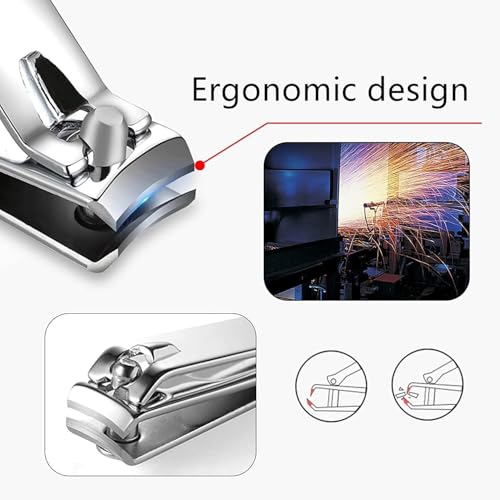 Stocking Stuffers for Men Women Manicure Set Nail Clipper Set Stainless Steel Toe Finger Nail Clippers Kit Personal Care Tools with Portable Travel Case Manicure Tools Grooming Kit for Women Men(Red)