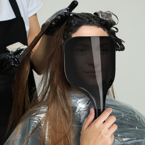 NOLITOY 2pcs Barber Shield, Plastic Hairspray Protector Mask Reusable Haircut Face Cover for Salon Hairdressing Makeup