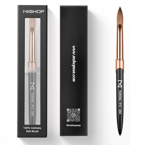 M ? Regal 100% Kolinsky Acrylic Nail Brush | Professional Acrylic Nail Sculpting & Application Brush | Premium Nail Art Tool for Nail Technicians & Artists (#10)