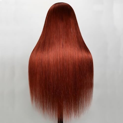 13x4 Straight Reddish Brown Lace Front Wigs Human Hair Glueless Wigs Human Hair Pre Plucked Pre Cut 250% Density Glueless Wig Human Hair Lace Front Wigs for Women 22 Inch