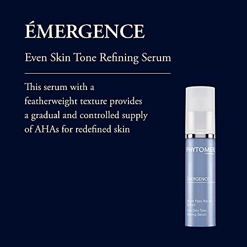 PHYTOMER Emergence Even Skin Tone Refining Face Serum | Moisturizing Serum for Face & Neck | Diminish Pores & Redness | Anti-Aging Skin Treatment with AlphaHydroxy Acids | 30ml