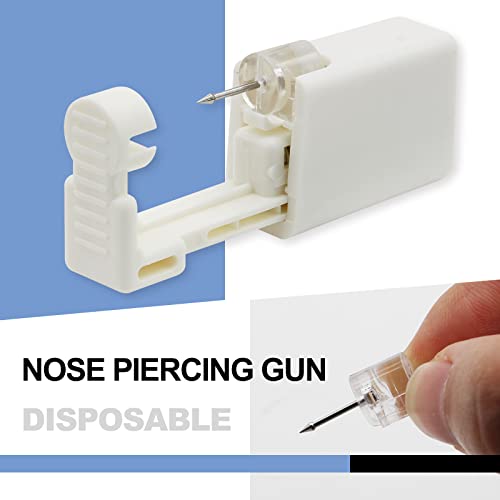 Rayyl Nose Piercing Gun Kit - 24Pcs Disposable Nose Piercing Gun with Built-in Nose Stud