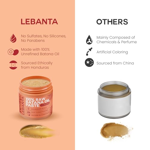 Raw Batana Oil for Hair Growth - 100% Pure, Organic 4oz Batana from Honduras for Thick and Strong Natural Hair - Dr. Sebi Unrefined Cold Pressed Cosmetic Scalp Mask Gifts for Women (1 Pack)