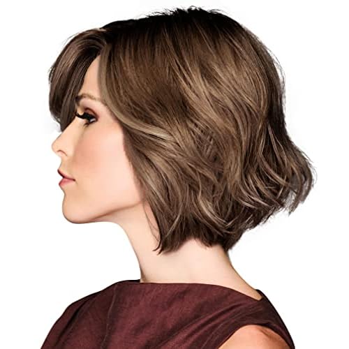 GABOR TREND ALERT Chin-Length Full Volume Bob Boy Cut Wig, Designer Series by Hairuwear, Average Cap Size, GF8-12SS Iced Mocha