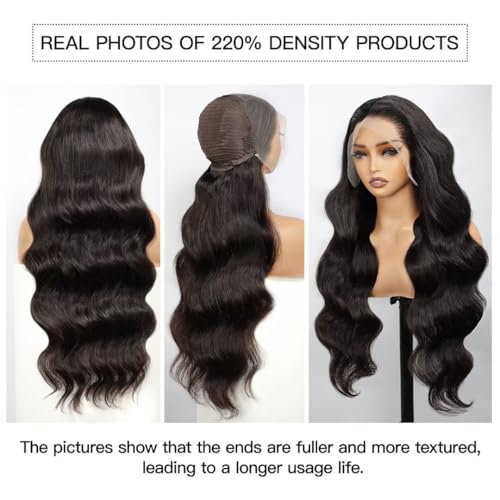 IWISH 220% Density Full 13x6 Body Wave Lace Frontal Wigs Human Hair Virgin Body Wave 20Inch 13x6 HD Transparent Lace Front Wigs 12A Brazilian Human Hair Pre Plucked With Baby Hair