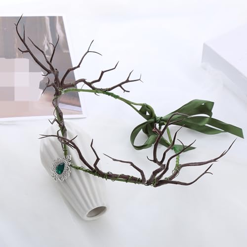 Vivivalue Floral Crown Women Flower Headband Floral Headpiece Halo Wedding Party Festival Photos