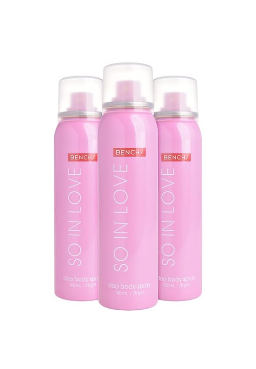 3 pcs Pink So In Love Deo Body Spray 100 ml