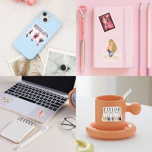 Singers Merch Makeup Bag, Music Loves Gifts Set Including 1 Makeup Bag, 1 Bracelets 1 Card 50Pcs Stickers, 8 Temporary Tattoos, Best Gifts for Girls Women and Music Fans