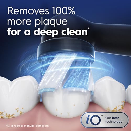 Oral-B iO Ultimate Clean Replacement Brush Heads, 5 Count, 4 Ultimate Clean + 1 Gum & Sensitive Black