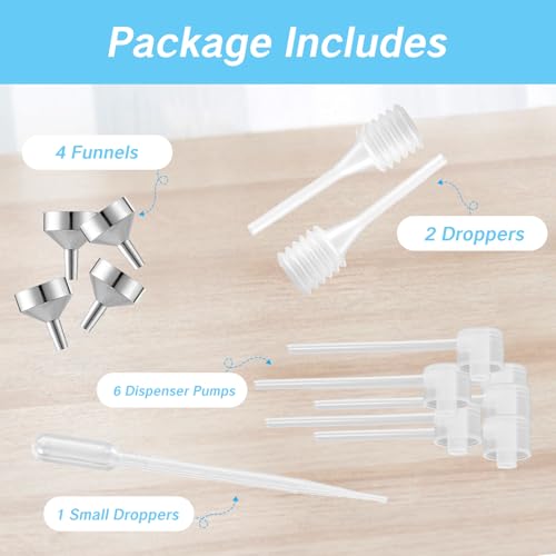 13Pcs Perfume Dispenser Tool - Replacement Pump, Funnel, Pipettes & Dropper for Travel Refillable Atomizer Bottle