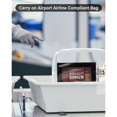 TSA Approved Toiletry Bag - Clear Makeup Bag Waterproof Quart Size Bag, Travel Makeup Cosmetic Bag for Women Travel Car Car Accessories Essentials for Men and Women (3 Pack-Clear)