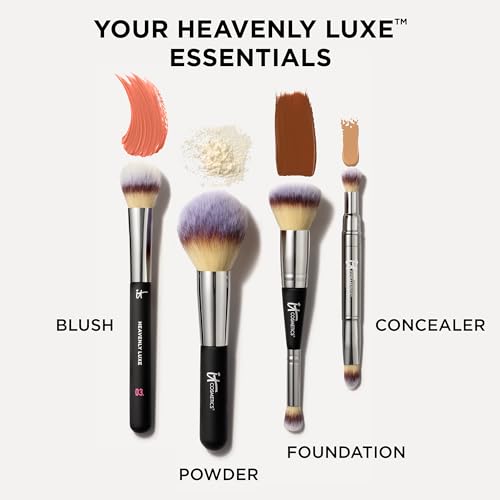 IT Cosmetics Heavenly Luxe Cream Blush Brush #3 - Face Brush for Blush Cream and Bronzer Blush - Soft Bristles - Flawless, Streak-Free Application