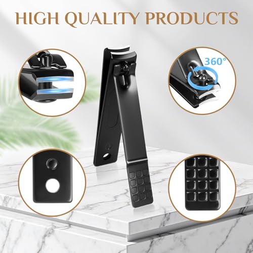Manicure Set Professional Nail Clipper Kit-26 Pieces Stainless Steel Manicure Kit,Nail Care Tools with Luxurious Travel Case Nail Grooming Kit Present for Men Husband Boyfriend Parent