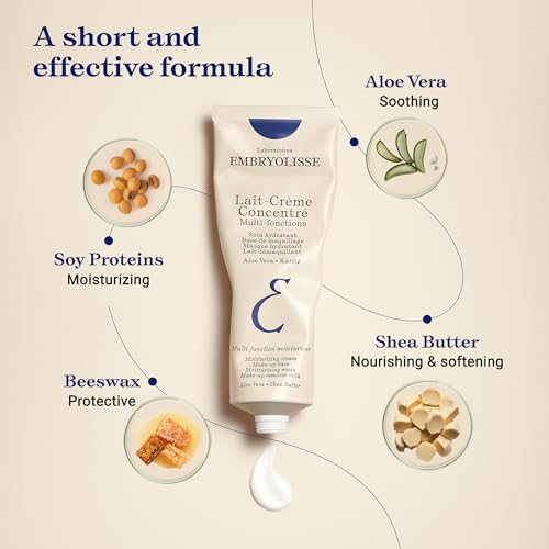 Embryolisse Lait-Cr?me Concentr?, Multifunction Daily Face Moisturizer and Makeup Primer, Suitable for All Skin Types. French Face Cream With Shea Butter & Aloe Vera