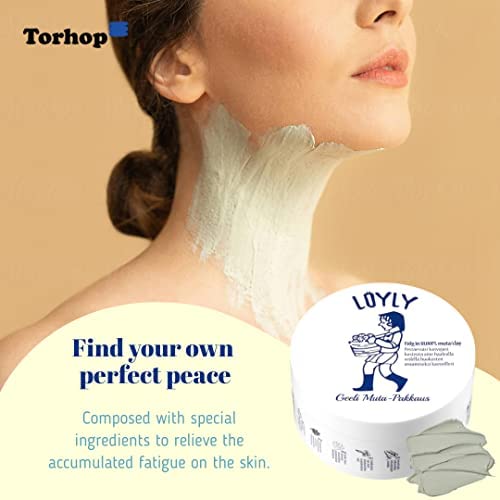 Loyly Green Mud Collagen Mask - Top Finnish Mud Vegan Collagen Mask for face, helps skin impurity and soothing. Refreshening scent, essential nutritions for all skin types.(5.29 oz)