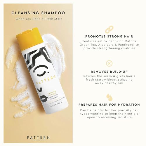 PATTERN Beauty by Tracee Ellis Ross Texture Travel Kit for Curly & Coily Hair, 3a-4c, Includes 3 oz Leave-In Conditioner, Intensive Conditioner, Cleansing Shampoo
