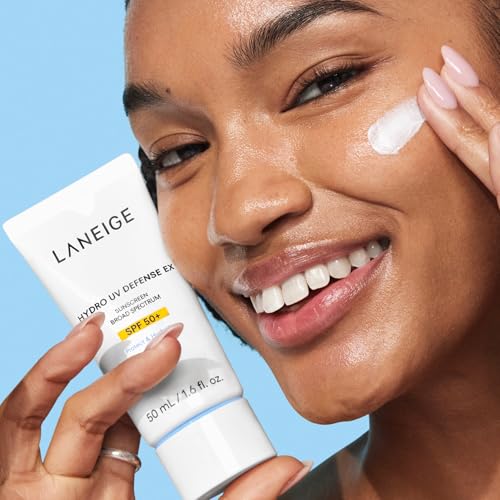 LANEIGE Hydro UV Defense Sunscreen SPF 50+: Hypoallergenic & Dermatologist-Tested Korean Broad Spectrum Sun Protection with No White Cast