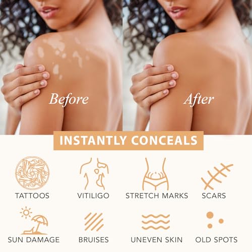 Leg Makeup, Tattoo Cover Up Makeup 24-Hour Long-Lasting Sweatproof Waterproof Body Makeup No Transfer. #02 (Medium Golw)