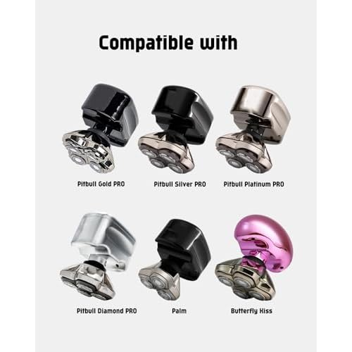 Pitbull Shaver Replacement Blade for Skull Shaver Replacement Heads Compatible with Pitbull Gold Replacement Blades Skull Shaver Replacement Blades, 4 Pack Skull Shaver Blades, Gifts for Bald Men