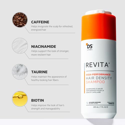 DS Labs Revita Shampoo, 205 mL ? Scalp Refreshing Cleanse for Fuller Looking, Volumizing, Lightweight Hydration, Sulfate & Silicone Free, Color Safe, For Men & Women