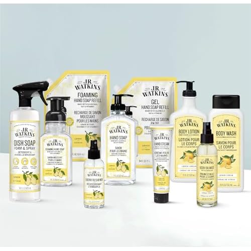 J.R. Watkins Naturally Hydrating Body Oil Mist, Lemon Cream, 6 fl oz, 2 Pack
