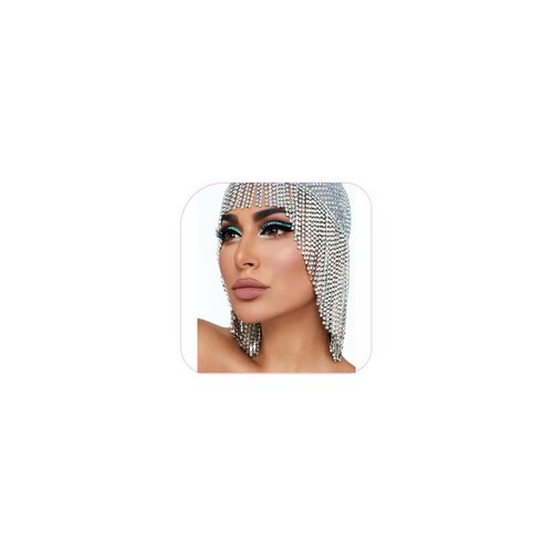 Stonefans Gatsby Rhinestone Cap Headpiece 1920s Silver Head Chain Flapper Hairpiece Cleopatra Hair Accessories for women Girl (Silvery)