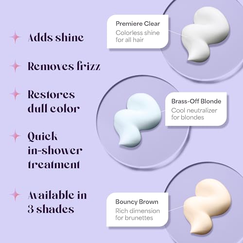 Fluffy G Hair Gloss by Hally Hair, (Clear) - 3.4 fl oz - Hair Glaze for Color-Treated, Fine, Dry & Frizzy Hair - High Shine Shiny Hair Products for Vibrant, Fluffy & Fuller-Looking Hair