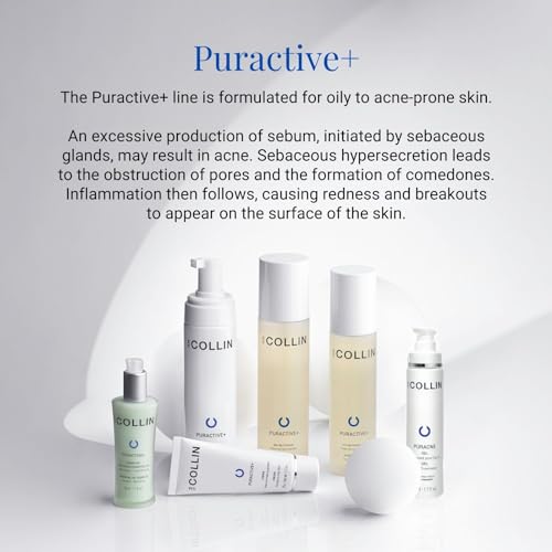 G.M. COLLIN Puractive+ Cleansing Foam | Foaming Face Wash for Oily or Acne Prone Skin | Hydrating Cleanser with Salicylic Acid