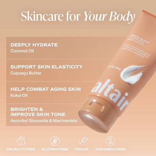 Saltair Body Lotion - 2 Pack Moisturizing Lotion For Dry Skin. Santal Bloom Scented Hydrating Body Cream with Nourishing Moisturizer Formula. Skin Care for Women and Men. 2x 10oz Tubes