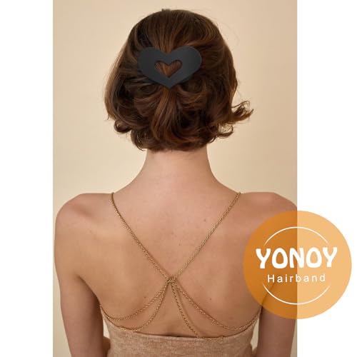 YONOY French Flat Hair Clips, 6 Pack, 2 Styles Concord Duck Bill Design for Thick Thin Hair, Strong Hold Large Curved Barrettes for Women Girls (Matte(Neutral colors))