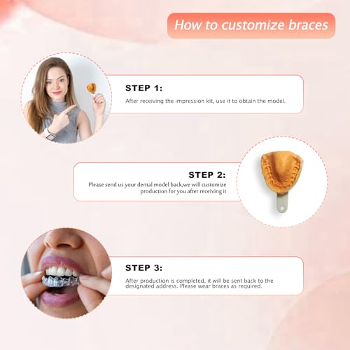 Custom Clear Retainers for Upper and Lower Teeth, BPA & Latex-Free, Invisible and Comfortable Fit for Adults and Teens (Upper & Lower Set)