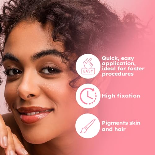 MENELA Eyebrow Henna Tint Kit - Dark Brown Brow Color with Bamboo Extract - Natural Look, Easy Application - 2.5g Henna + 15ml Fixer - Ammonia-Free, Vegan, Cruelty-Free