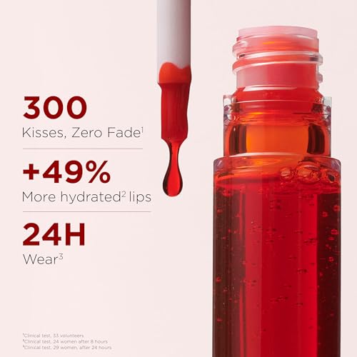 Clarins Water Lip Stain | Buildable Matte Finish | Kiss Proof, Transfer-Proof, Lightweight and Long Lasting | Contains Hyaluronic Acid | 0.2 Fluid Ounces