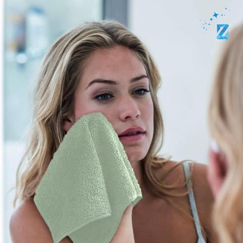 ZUPERIA 100% Cotton Bath Wash Cloths 24 Pack - 12" x 12"- Highly Absorbent Soft Washcloths for Face, Gym Towels, Hotel Spa Quality, Reusable Multipurpose (Dark, Light & Bright Colors)