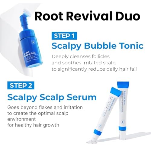 Bubble Tonic | Leave-In Scalp Exfoliator Foam for Oily, Sweaty, or Itchy Roots | Clears Buildup & Sweat with No Residue | Cooling Relief with Menthol & Salicylic Acid | Korean Hair Care Detox