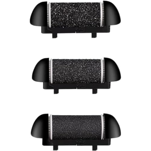 Extra Coarse 3 Refill Rollers for Electric Feet Callus Remover BK-506, Replacement Rollers Heads Foot Care Pedicure Tools 3 Pack- 1 Extra Coarse, 1 Regular Coarse, 1 Gentle Coarse Refill Rollers