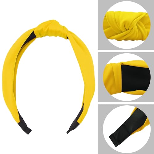 SIQUK 12 Pieces Knotted Headbands for Women Hair Turband Knot Headband Fashion Top Knot Headbands Colorful Knotted Fabric Headband, 12 Colors
