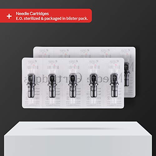 Stigma #10 (3RL) Bugpin Tattoo Cartridges Disposable Tattoo Cartridge Needles with Membrane Safety Cartridges for Tattoo Artists Round Liner 50Pcs Super Value Pack EN05-50-1003RL