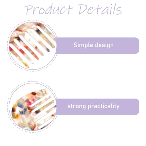 Travel Comb Mini Detangling Combs For Women Wide Tooth Combs Hair Pocket Comb 2pcs Anti-Static Small Acetate Hair Detangler Brush For Bangs Curly Wavy Long Hairs Daily Care Wet Dry