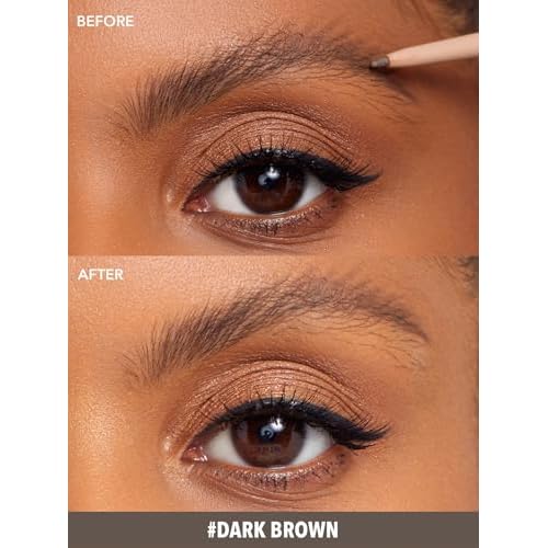 SHEGLAM Insta-Fill Eyebrow Pencil Long Lasting Non-Sticky Sweatproof Matte Eye Brow Pen Makeup-Dark brown
