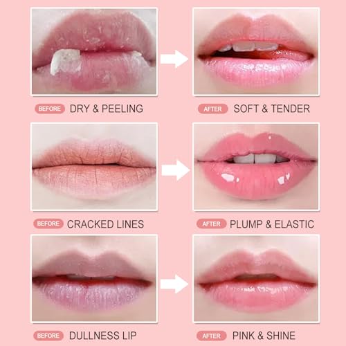 9 PCS Bee Lip Balm Honey Pot, Honey Lip Balm Bulk, Moisturising Sleep Lip Mask Overnight with Sticks, Exfoliating Prevention Dry and Crack Lip Scrubs,Reduce Lip Lines
