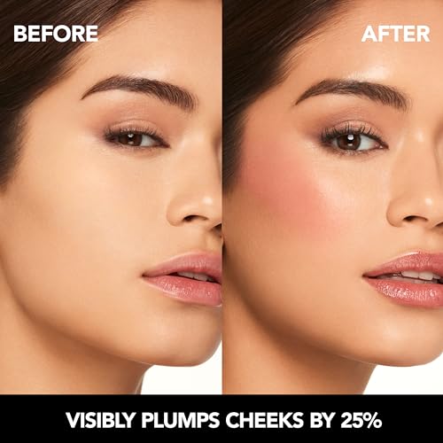 BUXOM Plump Shot Peptide Plumping Blush, Lightweight Matte Cream-to-Powder, Medium Buildable Color, Peptide-Infused Formula, Soft-Focus Finish, Cruelty-Free