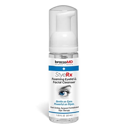 brazzoMD Stye Relief Foaming Cleanser - Soothing and Moisturizing - Help Reduce and Prevent Chalazion - 1.69 fl oz (50mL)