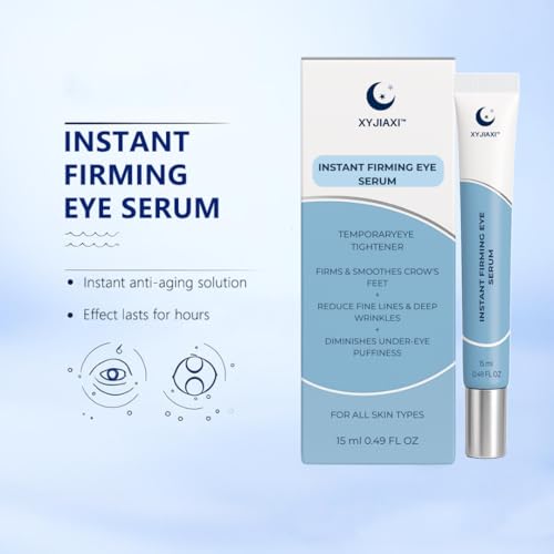 Instant Firming Eye Serum, 15ml(0.49 oz) ? Targets Under-Eye Bags? Wrinkles, Dark Circles & Fine Lines | Anti-Aging Formula | For Daily Use (Fragrance Free)