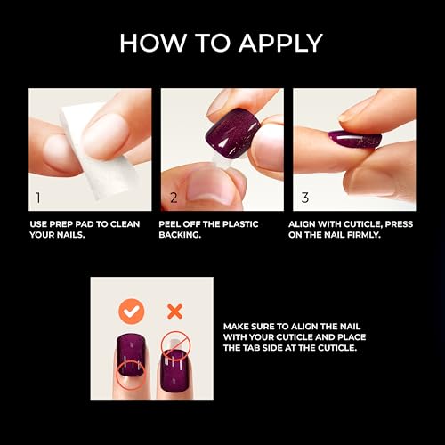 KISS imPRESS No Glue Mani Press On Nails, Color FX, 'Dimension', Light Neutral, Short Size, Squoval Shape, Includes 30 Nails, Prep Pad, Instructions Sheet, 1 Manicure Stick, 1 Mini File